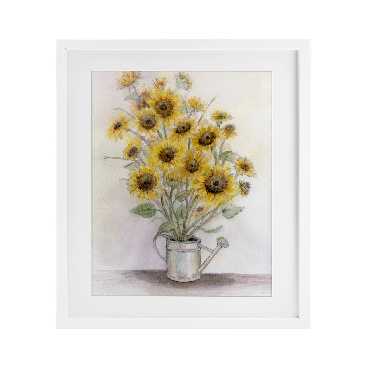 Stupell Industries Sunflowers In Watering Can Framed Print Under Glass, design by Patti Bishop